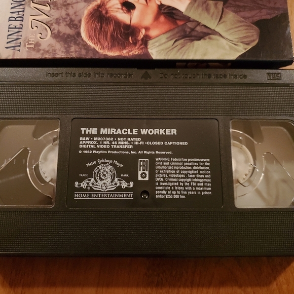 The Miracle Worker-vhs Patty Duke Vintage Classics - Picture 4 of 4
